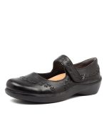 Women's Ziera Gummibear in Black Leather sku: ZR10070BLALE